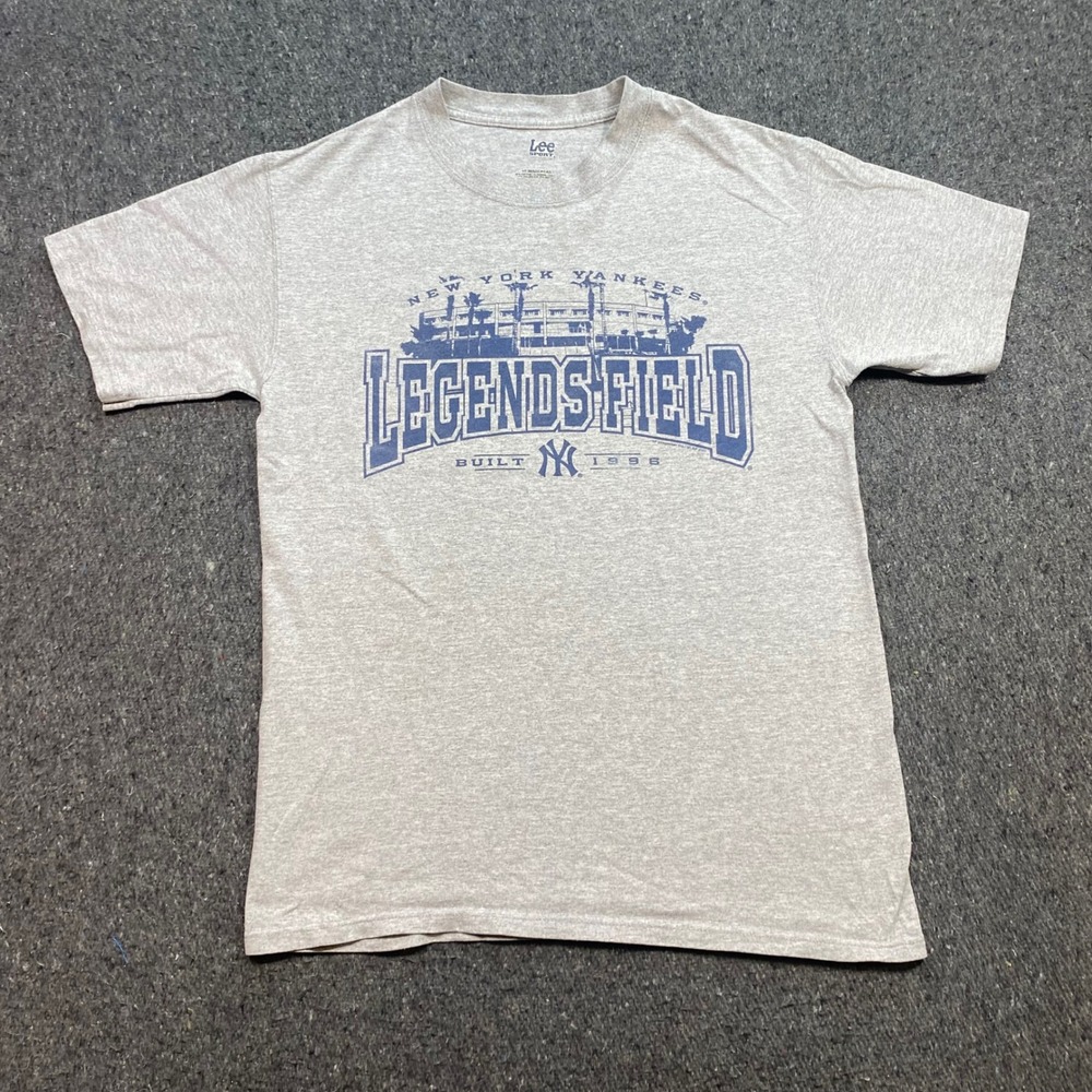 Lee Sport New York Yankees Legends Field Sz M Mens Gray Skater MLB TShirt 2007